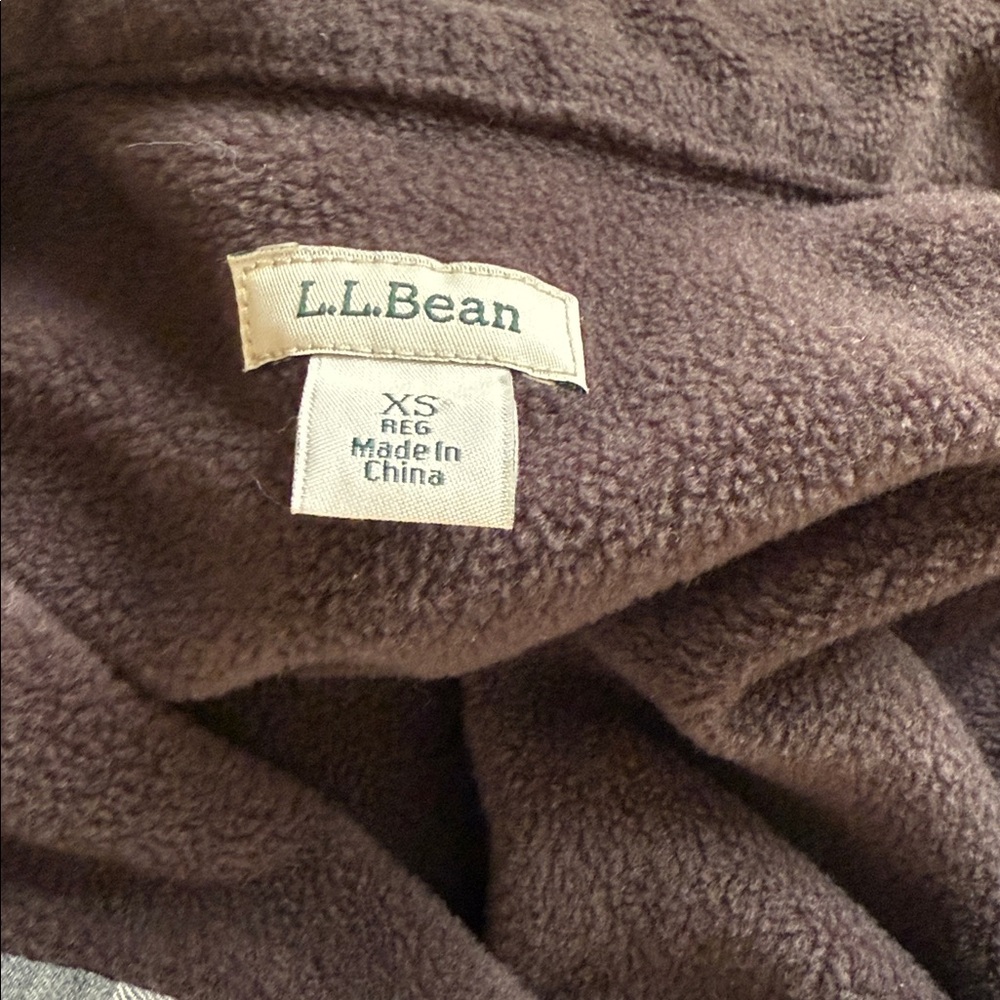 L.L. Bean Fleece Lined Flannel Shirt Jacket Plaid Shacket Gray Pink - Picture 5 of 8
